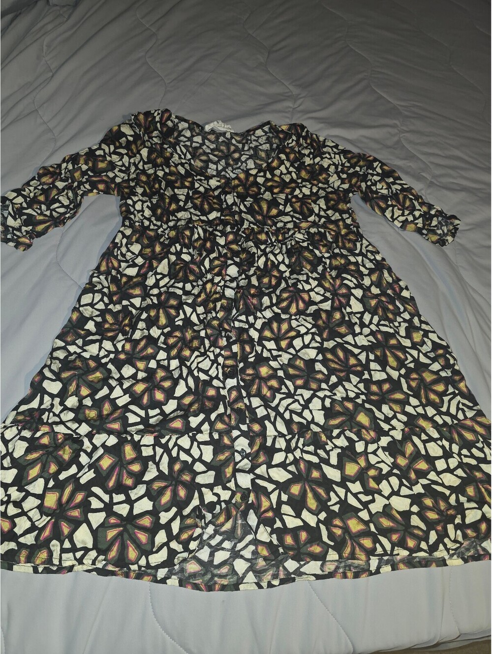 BA&SH BASH May Floral Ecru Print Lady Dress Sz Medium  date night,  causal